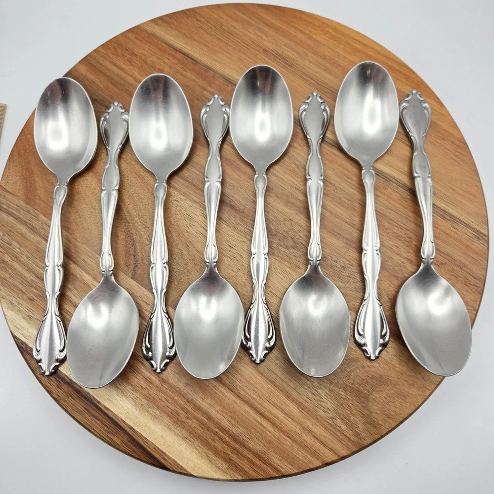 Set Of 8 Oneida Cantata Pattern Stainless Steel 7